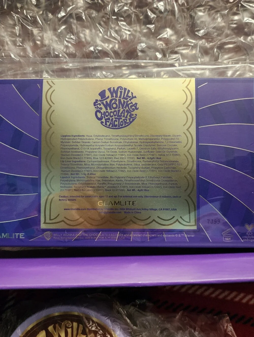 Glamlite X Willie Wonka & The Chocolate Factory PR Box FULL Collection. Rare!